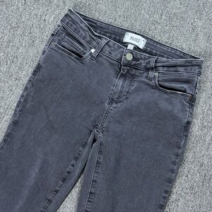 Paige Verdugo Ankle Skinny‎ Distressed Black Low-Rise Jeans Women's Size 26